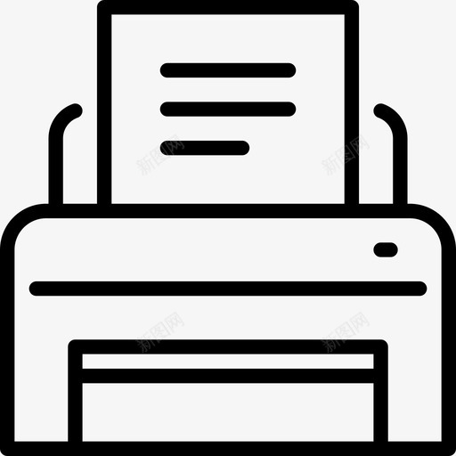 打印机ui3线性图标svg_新图网 https://ixintu.com ui3 打印机 线性