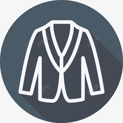 夹克衣服和时尚配饰扁平扁平圆形图标svg_新图网 https://ixintu.com 夹克 扁平圆形 衣服和时尚配饰扁平