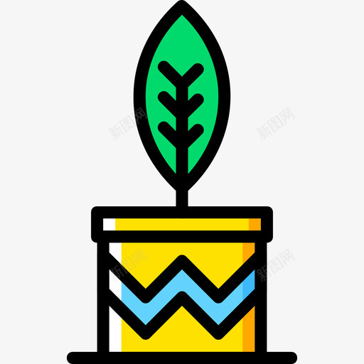 植物花园2黄色图标svg_新图网 https://ixintu.com 植物 花园2 黄色