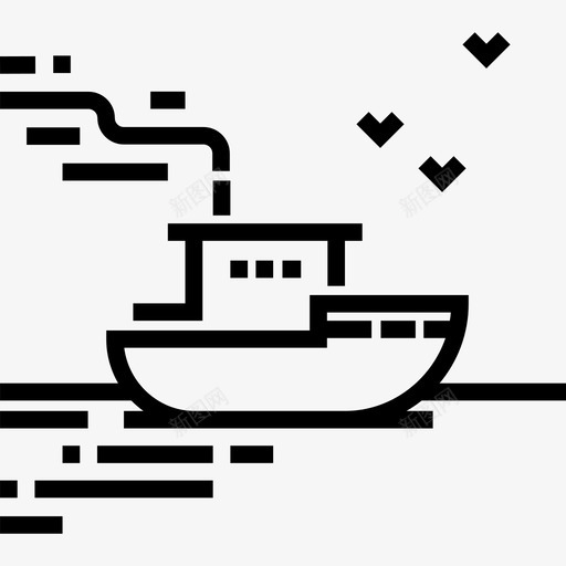 航海风景24直线图标svg_新图网 https://ixintu.com 直线 航海 风景24