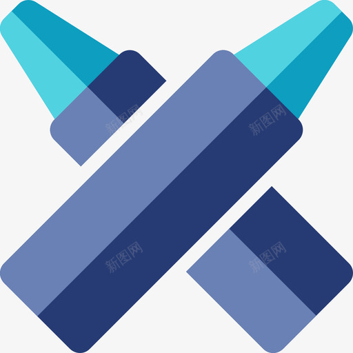 蜡笔文具元件2扁平图标svg_新图网 https://ixintu.com 扁平 文具元件2 蜡笔