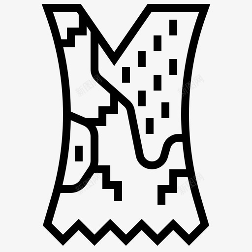 服装动物皮革图标svg_新图网 https://ixintu.com 动物 史前元素系列 服装 材料 皮肤 皮革