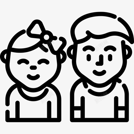 子女家庭5直系亲属图标svg_新图网 https://ixintu.com 子女 家庭5 直系亲属