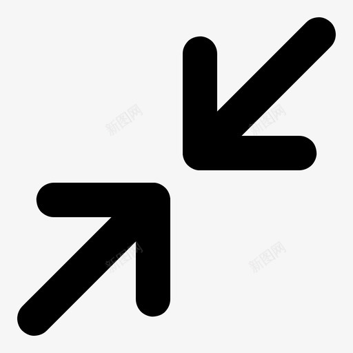 最小化箭头关闭图标svg_新图网 https://ixintu.com 关闭 基本图标所有尺寸 折叠 最小化 箭头 退出全屏