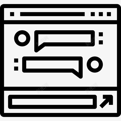 消息和聊天浏览器通信图标svg_新图网 https://ixintu.com 在线 数字通信 浏览器 消息和聊天 通信