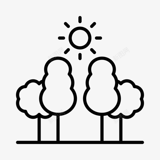 树木森林国家公园图标svg_新图网 https://ixintu.com 公园 国家公园 树木 森林