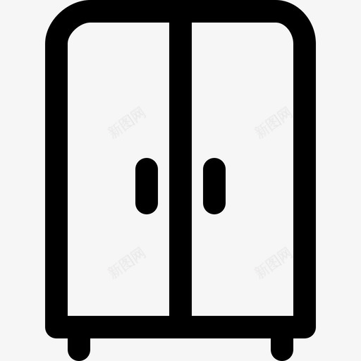 衣柜家具932px线图标svg_新图网 https://ixintu.com 32px线 家具9 衣柜
