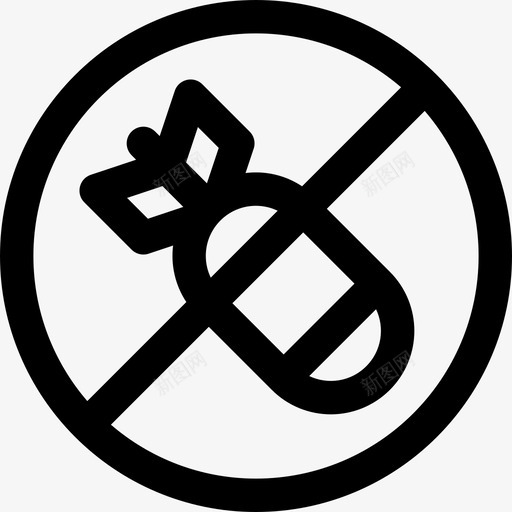 炸弹嬉皮士4直线型图标svg_新图网 https://ixintu.com 嬉皮士4 炸弹 直线型