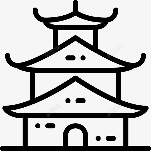 宝塔宗教7直系图标svg_新图网 https://ixintu.com 宗教7 宝塔 直系