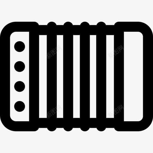 手风琴乐器7线性图标svg_新图网 https://ixintu.com 乐器7 手风琴 线性