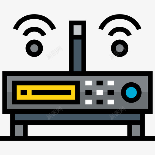 Wifi智能家居线性颜色图标svg_新图网 https://ixintu.com Wifi 智能家居 线性颜色