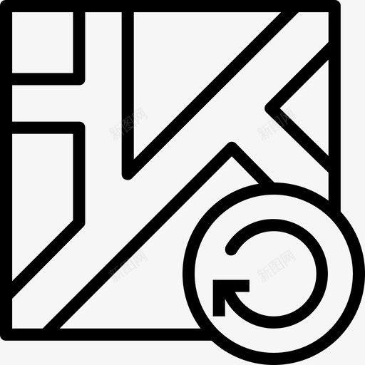 地图图钉和位置2线性图标svg_新图网 https://ixintu.com 图钉和位置2 地图 线性