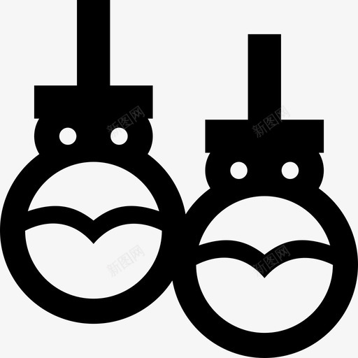 耳环饰品时尚图标svg_新图网 https://ixintu.com jewerly 厚轮廓 时尚 珍珠 耳环 饰品