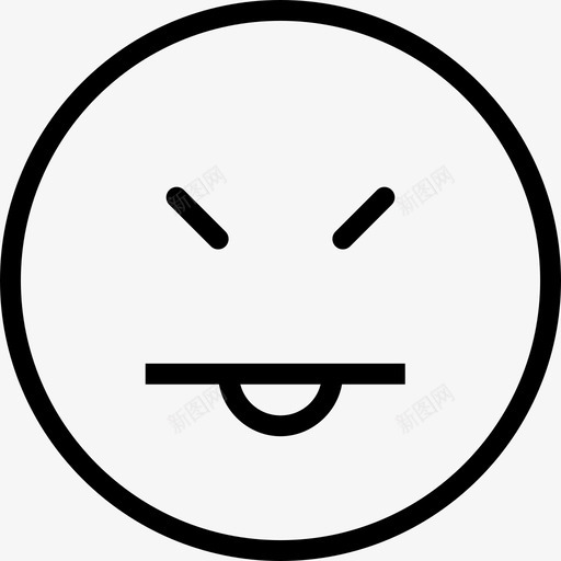 生气笑脸直率图标svg_新图网 https://ixintu.com 生气 直率 笑脸