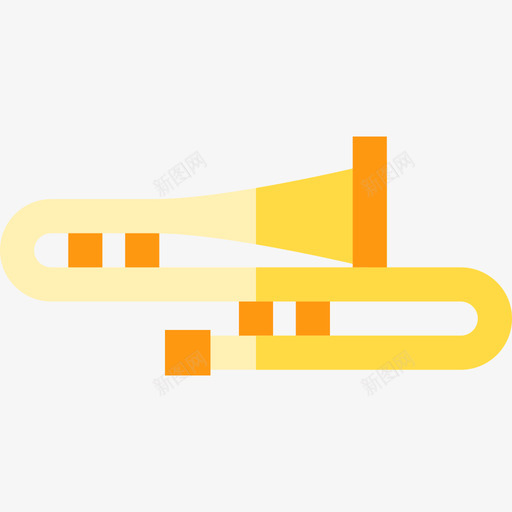 长号乐器9号扁平图标svg_新图网 https://ixintu.com 乐器9号 扁平 长号