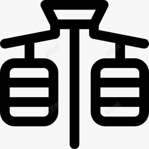 缆车车厢冬季运动4直线型图标svg_新图网 https://ixintu.com 冬季运动4 直线型 缆车车厢