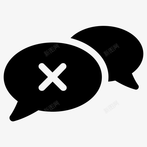 错误不赞成不喜欢图标svg_新图网 https://ixintu.com 不喜欢 不赞成 信息聊天评论气泡讲话谈话谈话 停止 讲话气泡 错误