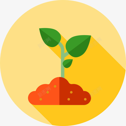 芽苗菜园艺9平坦图标svg_新图网 https://ixintu.com 园艺9 平坦 芽苗菜