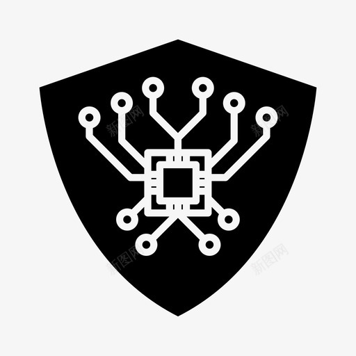 安全保护盾牌图标svg_新图网 https://ixintu.com 保护 安全 技术 盾牌 网上银行字形