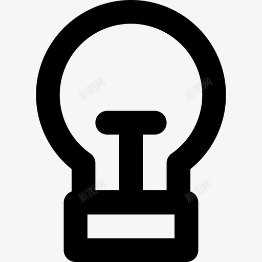 灯泡静止元件3线性图标svg_新图网 https://ixintu.com 灯泡 线性 静止元件3