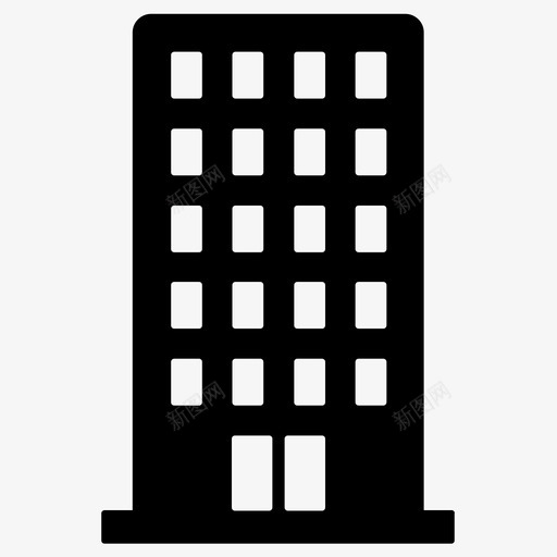 大厦公寓楼城市大厦图标svg_新图网 https://ixintu.com 公寓 公寓楼 城市办公楼 城市大厦 大厦