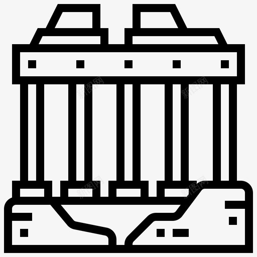 建筑文明罗马图标svg_新图网 https://ixintu.com 史前元素线 建筑 文明 罗马
