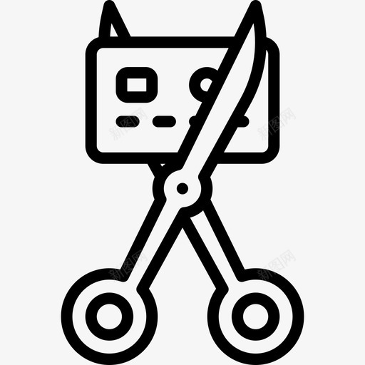 信用卡销毁金融10线性图标svg_新图网 https://ixintu.com 信用卡销毁 线性 金融10