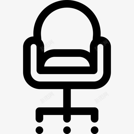 椅子家居用品10直线型图标svg_新图网 https://ixintu.com 家居用品10 椅子 直线型