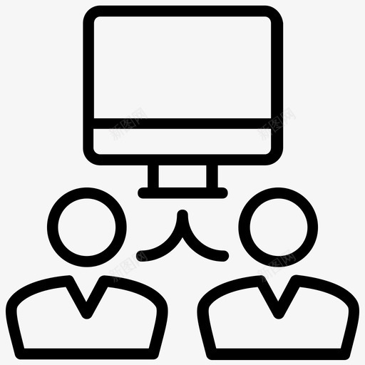 网络组织商业网络在线协作图标svg_新图网 https://ixintu.com 商业网络 团队信息 在线协作 数据组织线图标 用户数据 网络组织