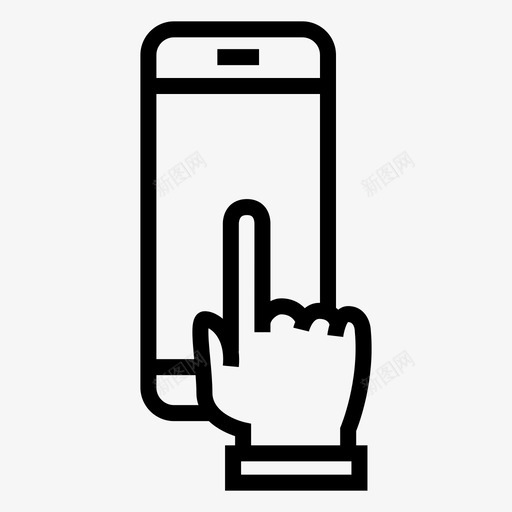 通讯手握图标svg_新图网 https://ixintu.com 工具 手 手机 握 通讯 金融2