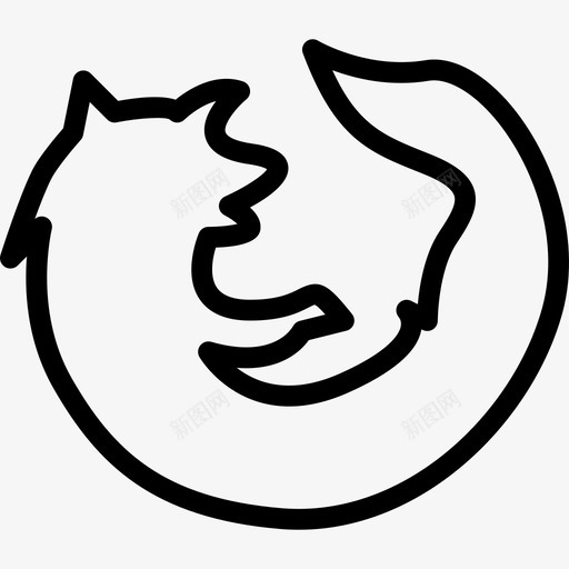 火狐社交品牌线性图标svg_新图网 https://ixintu.com 火狐 社交品牌 线性