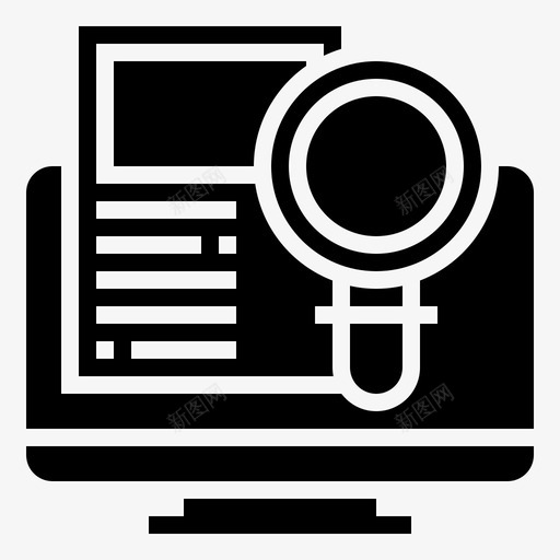 信息验证文档查找图标svg_新图网 https://ixintu.com 信息验证 搜索 数据安全标志符号 文档 查找