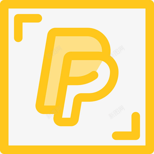 Paypal社交媒体21黄色图标svg_新图网 https://ixintu.com Paypal 社交媒体21 黄色