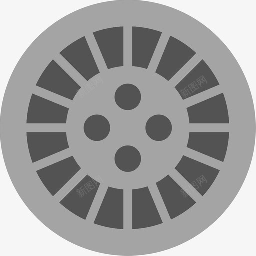 合金车轮汽车零件3扁平图标svg_新图网 https://ixintu.com 合金车轮 扁平 汽车零件3