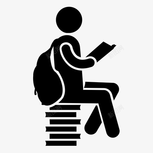 书虫学生小学生学生阅读图标svg_新图网 https://ixintu.com 书虫学生 学校字形图标 学生填鸭 学生学习 学生阅读 小学生