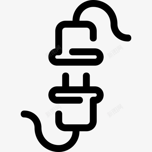 插头能量8线性图标svg_新图网 https://ixintu.com 插头 线性 能量8