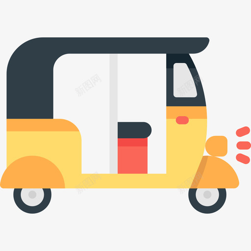 人力车印度平车图标svg_新图网 https://ixintu.com 人力车 印度 平车