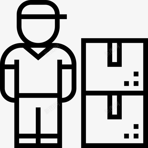 送货员送货员11直线图标svg_新图网 https://ixintu.com 直线 送货员 送货员11