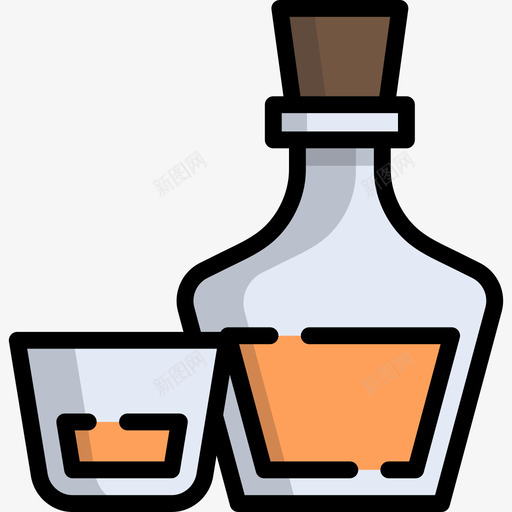 威士忌酒吧和酒吧3线性颜色图标svg_新图网 https://ixintu.com 威士忌 线性颜色 酒吧和酒吧3