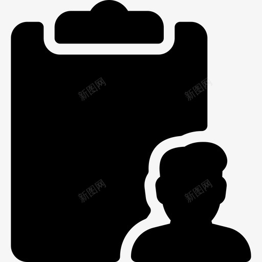 剪贴板用户6已填充图标svg_新图网 https://ixintu.com 剪贴板 已填充 用户6