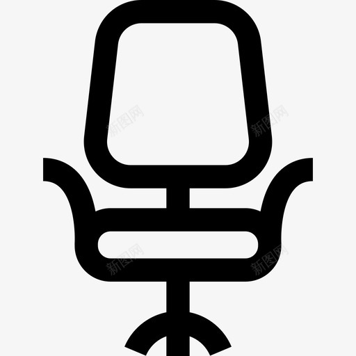 办公椅家具14直线型图标svg_新图网 https://ixintu.com 办公椅 家具14 直线型
