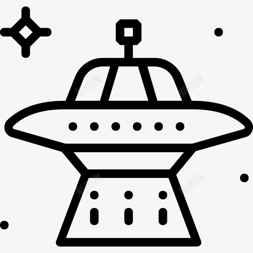 不明飞行物16号空间直线型图标svg_新图网 https://ixintu.com 16号空间 不明飞行物 直线型