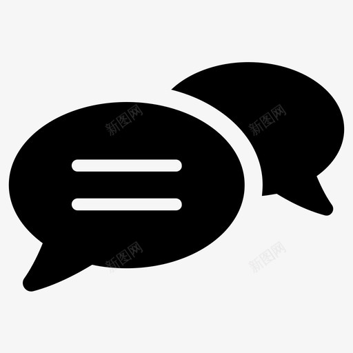 说话聊天交流图标svg_新图网 https://ixintu.com 交流 交谈 交谈交谈 泡泡式讲话 留言 聊天 说话