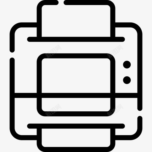 打印机电子和web元素集合4线性图标svg_新图网 https://ixintu.com 打印机 电子和web元素集合4 线性