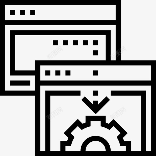 浏览器商业策略3线性图标svg_新图网 https://ixintu.com 商业策略3 浏览器 线性