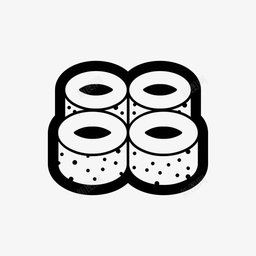 寿司卷晚餐日本食品图标svg_新图网 https://ixintu.com 好吃的1 寿司卷 日本食品 晚餐 生的 金枪鱼