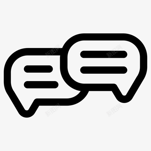 文本聊天交流图标svg_新图网 https://ixintu.com 交流 对话 文本 消息聊天评论气泡语音讲话对话交谈 聊天 语音 语音气泡