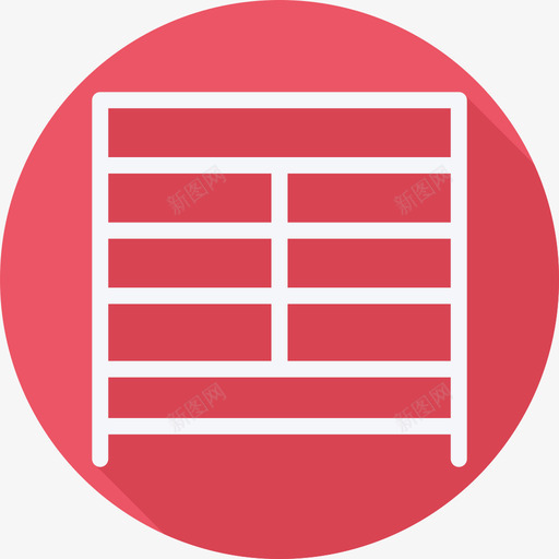 抽屉柜家用电器和家具2个圆形扁平图标svg_新图网 https://ixintu.com 圆形扁平 家用电器和家具2个 抽屉柜