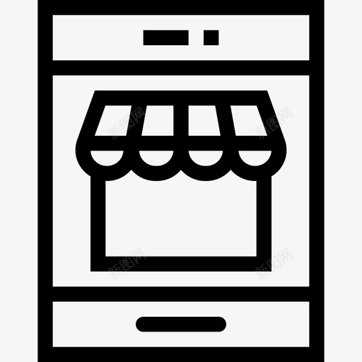 智能手机网页开发6线性图标svg_新图网 https://ixintu.com 智能手机 线性 网页设计开发6