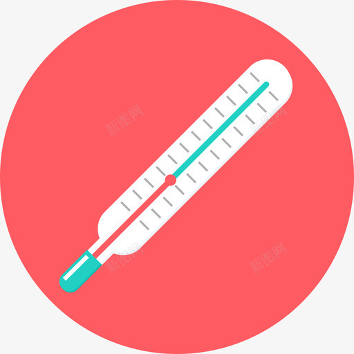 温度计医用33扁平图标svg_新图网 https://ixintu.com 医用33 扁平 温度计